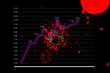 Increased spread of viruses. Corona virus. Influenza Virus. Bacterial Cells.