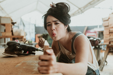 Carpenter doing the woodwork