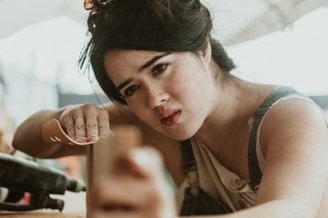 Carpenter doing the woodwork