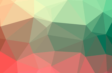 Obraz premium Illustration of abstract Green, Pink, Red, Yellow horizontal low poly background. Beautiful polygon design pattern.