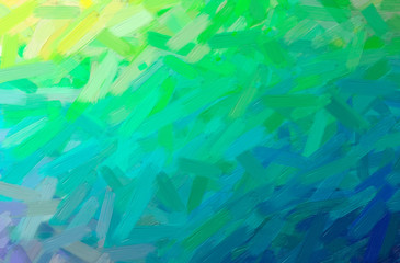 Abstract illustration of blue and green Oil Paint with big brush background
