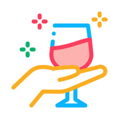 wine testing icon vector. wine testing sign. color symbol illustration