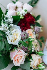 bouquet of fresh flowers close up