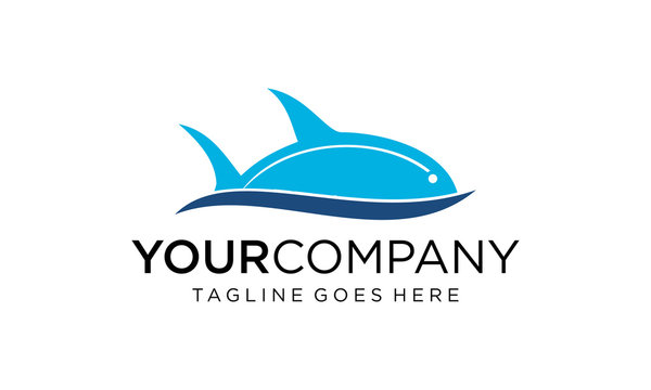 Creative fish for logo design vector editable on white background
