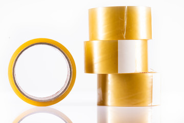 Scotch tape on white background