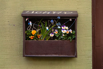 Flowers in a postbox in Germany