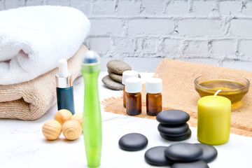Fototapeta na wymiar Cosmetic essential oil for skin care