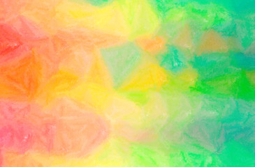 Fototapeta premium Abstract illustration of green, pink, red, yellow Wax Crayon background