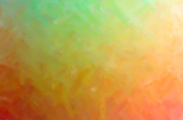 Abstract illustration of green, orange Dry Brush Oil Paint background