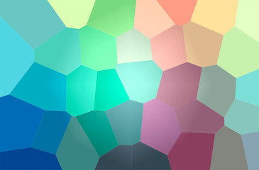 Fototapeta na wymiar Illustration of green, blue, yellow and red Giant Hexagon paint background, digitally generated.