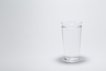 glass water drinking isolated on white background