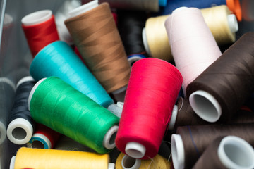 Large thread pins used by dressmakers to sew fabrics in professional tailor shops.