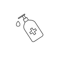 Disinfection. Hand sanitizer bottle icon, washing gel. Vector illustrationDisinfection. Hand sanitizer bottle icon, washing gel. Vector illustration	
