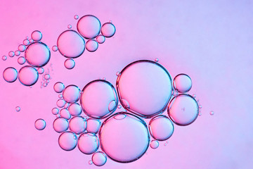 Bubbles pink background