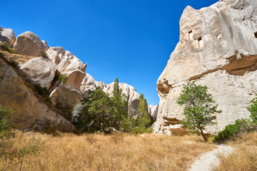 Hiking trail in Cappadocia valley