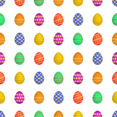 Seamless pattern with colorful Easter eggs