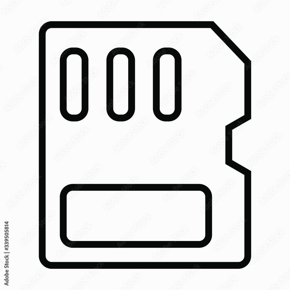 Poster new memory card icon. vector icon.
