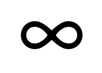 infinity symbol on white background © moonlightfever