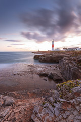 The lighthouse on Portland Bill in Dorset, UK.