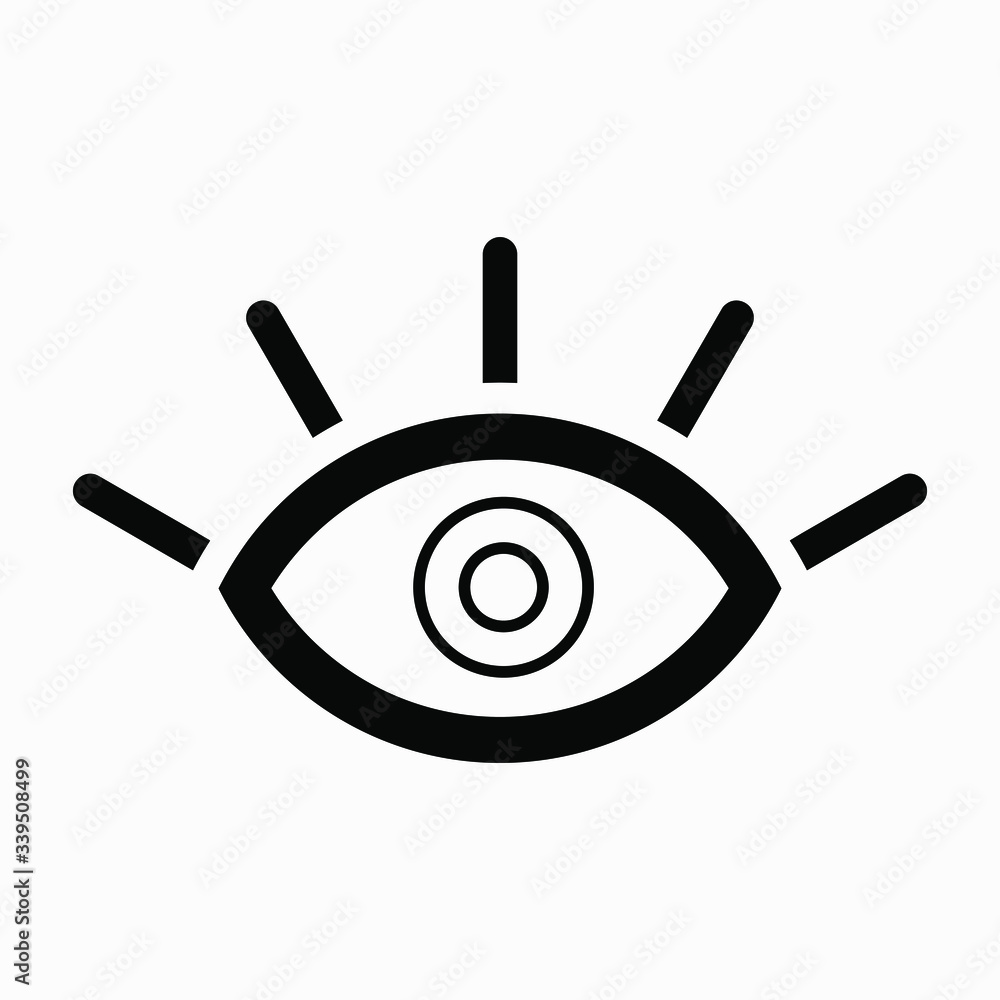 Aufkleber eye icon vector isolated minimal single flat linear icon for application and info-graphic. commercia