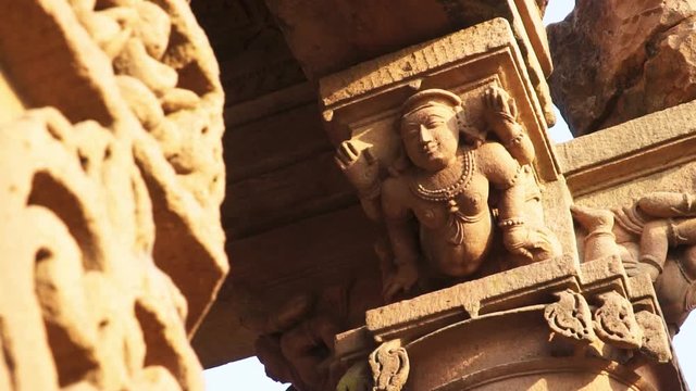 Beautiful sculpture in hindu temple