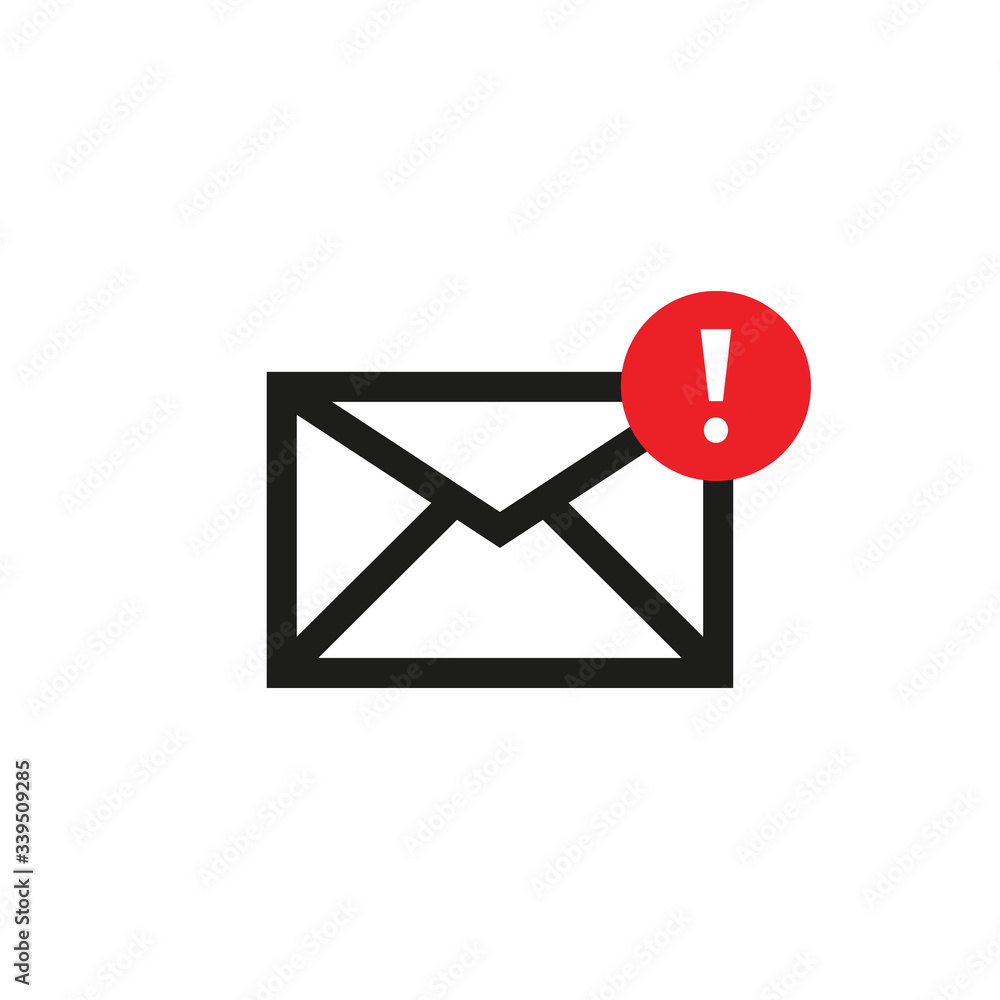 Poster mail icon for web design. send new message. vector