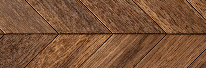 Panorama of hardwood floor parquet