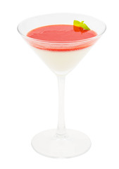 panna cotta in martini glass