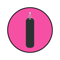 punching bag to train boxing sport. illustration for web and mobile design.