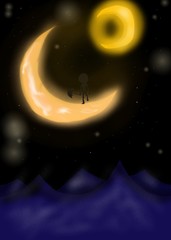 moon and stars