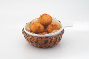 potato balls in basket