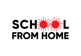 School From Home Covid-19 Corona Virus Background Template