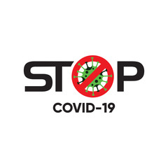 Stop Covid-19 Corona Virus Vector Background Template