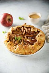 Homemade apple pie with cinnamon
