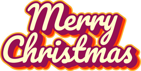 "Merry Christmas" lettering text sticker
