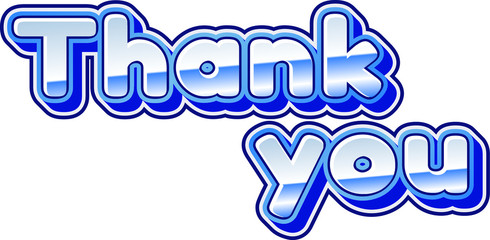 "Thank you" lettering text sticker