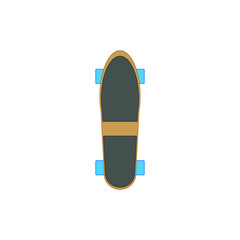 Skateboard Cruiser Style. illustration for web and mobile design.