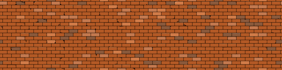 Naklejka premium Brick wall. Seamless background. Vector Illustration.