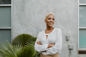 Successful businesswoman posing