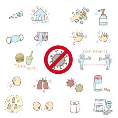 infection icons color