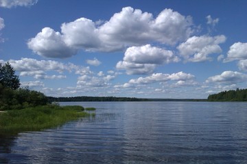 clouds over the lake