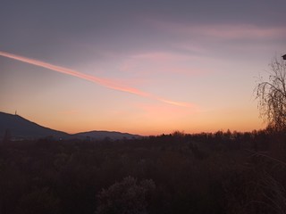 sunset in the mountains