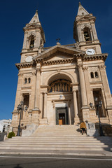 Fototapeta na wymiar Basilica Santi Cosma e Damniano, Alberobello, Apulia, Italy