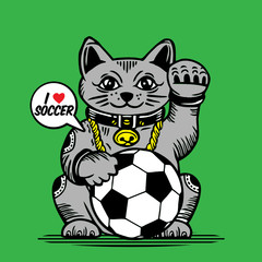 Fortune Lucky Cat Soccer Ball