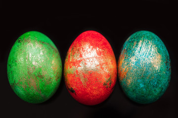 Colored easter eggs