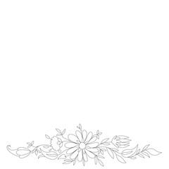 Page design with hand-drawn floral pattern and empty space.