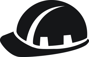 Builder Man Hard hat black symbol