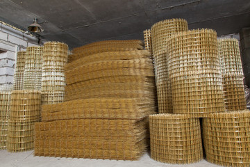 Composite Rebars. Reinforcing cage. Fiberglass reinforcement.