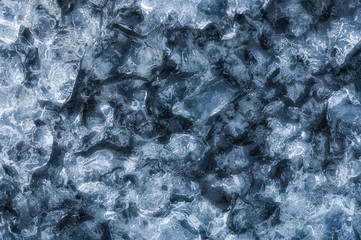 Ice block patterns, close up. Iceland.