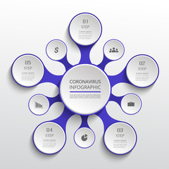 Simple illustration of Coronavirus.
